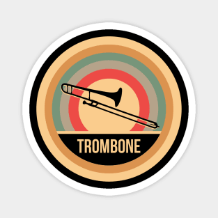 Retro Vintage Trombone Gift For Trombone Players Magnet