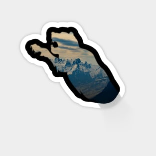 Beautiful Mountain in Tiger Shape Magnet