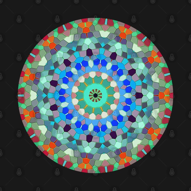 Colorful Mandala Octagon Shaped Tiles by KaSaPo