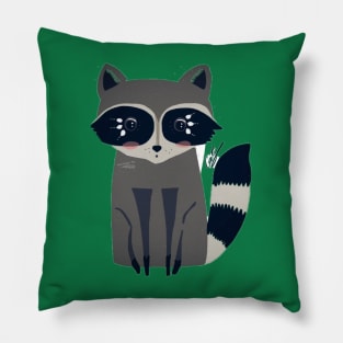 Upset raccoon Pillow