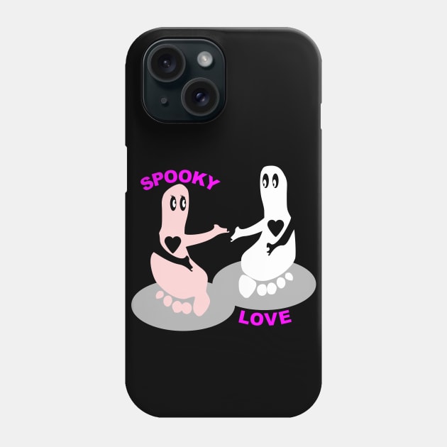 Spooky Love Footprint ghost Phone Case by mailboxdisco