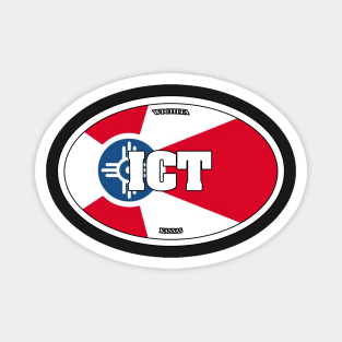 Wichita Flag Travel Sticker Magnet