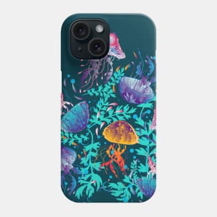 Ocean Light show- Bioluminescent Sea Life- Jellyfish Dance Phone Case