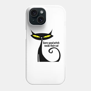 halloween black cat Phone Case