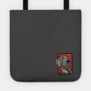 cool doggo! patch like weimaraner dog graphic Tote