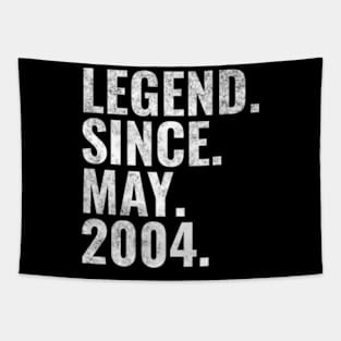 Legend since May 2004 Birthday Shirt Happy Birthday Shirts Tapestry