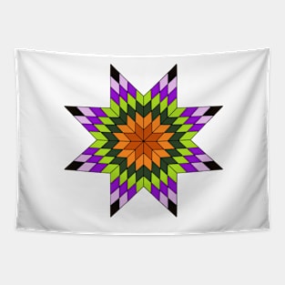 Halloween star quilt pattern Tapestry