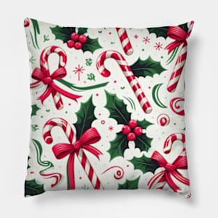 Christmas Candy Cane Pattern Pillow