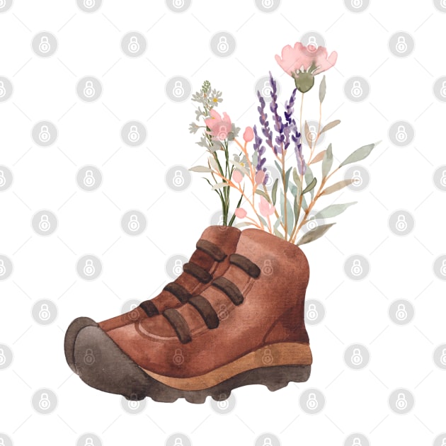 Wildflowers with hiking boots by Chavjo Mir11