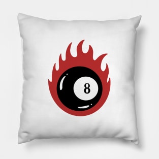 8 ball fire Pillow