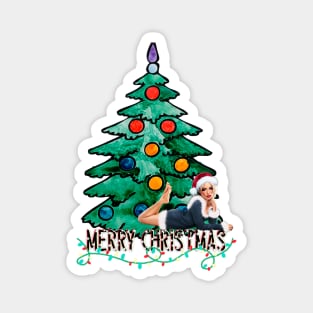 Merry Christmas tree girl Magnet