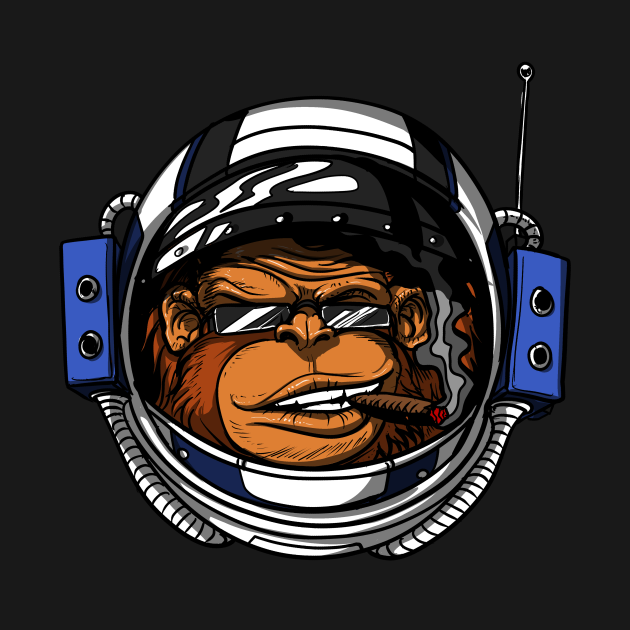 Monkey Space Astronaut Monkey Astronaut Tapestry TeePublic