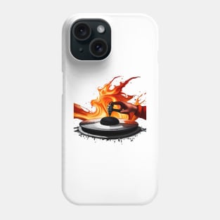 turntable on fire Phone Case