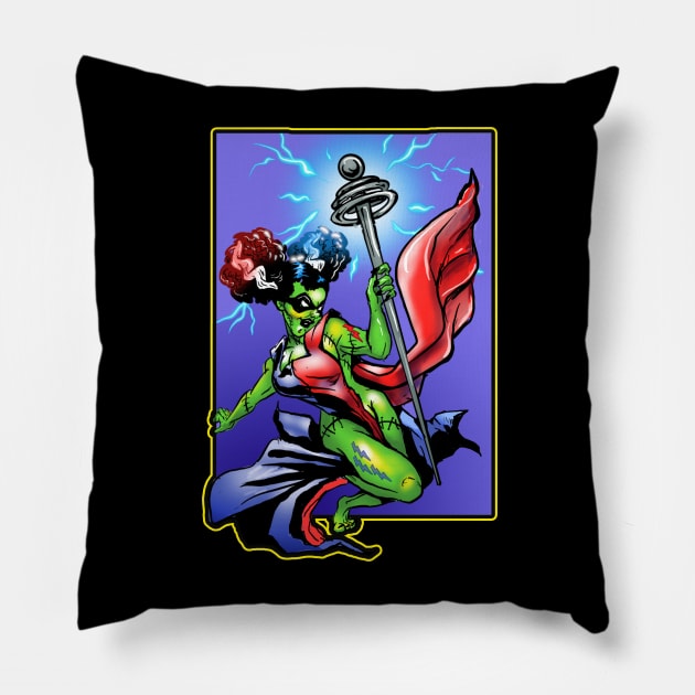 Harley Bride of Frankenstien Pillow by Biomek