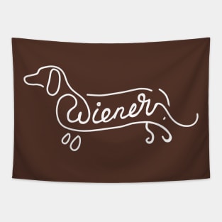 Weiner Dog Dachshund Dog Breed Cute Simple Hot Dog Lover Tapestry