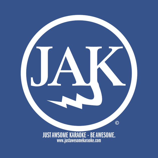 Just Awesome Karaoke - logo (white) by JAKMusic