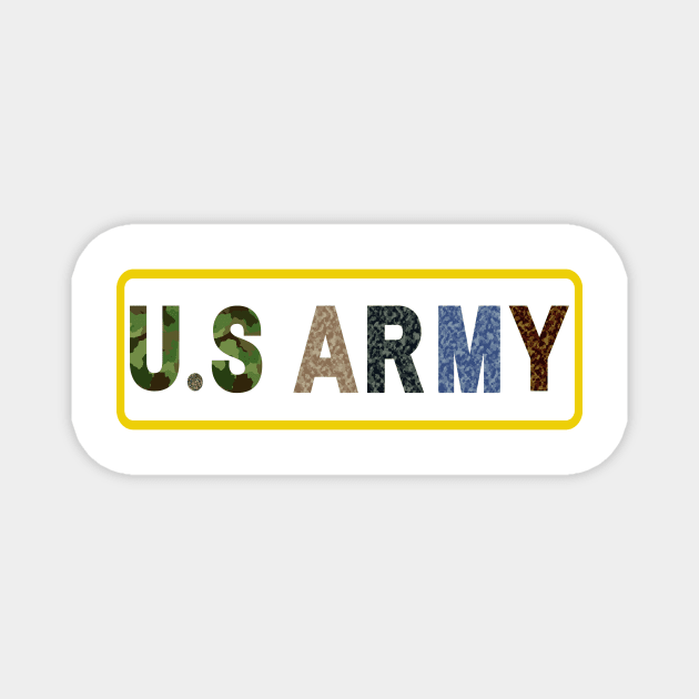 us army camouflage Magnet by kickstart