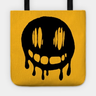 Smiley face melting (black) Tote