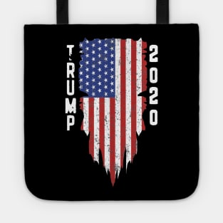 Trump 2020 American Flag Vintage Tote