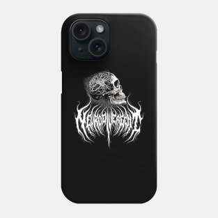 neurodivergent death metal design Phone Case
