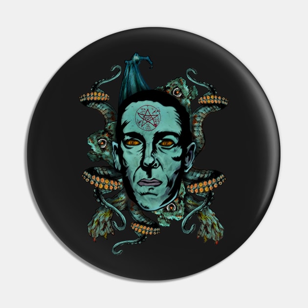 Howard Phillips Lovecraft Pin by LosFutbolko