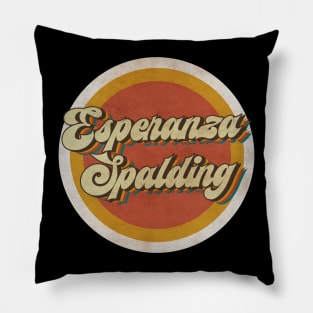 circle vintage Esperanza Spalding Pillow