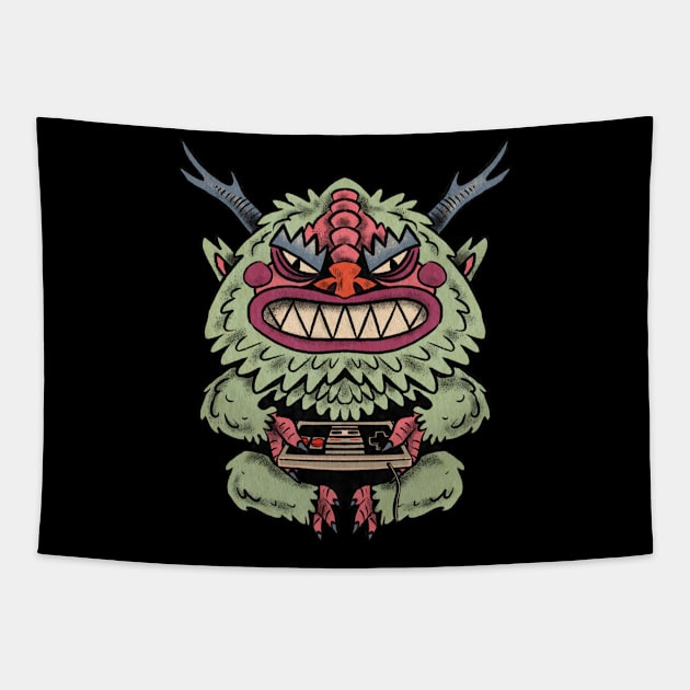 Angry Yeti Retro Gamer Tapestry by RudeOne