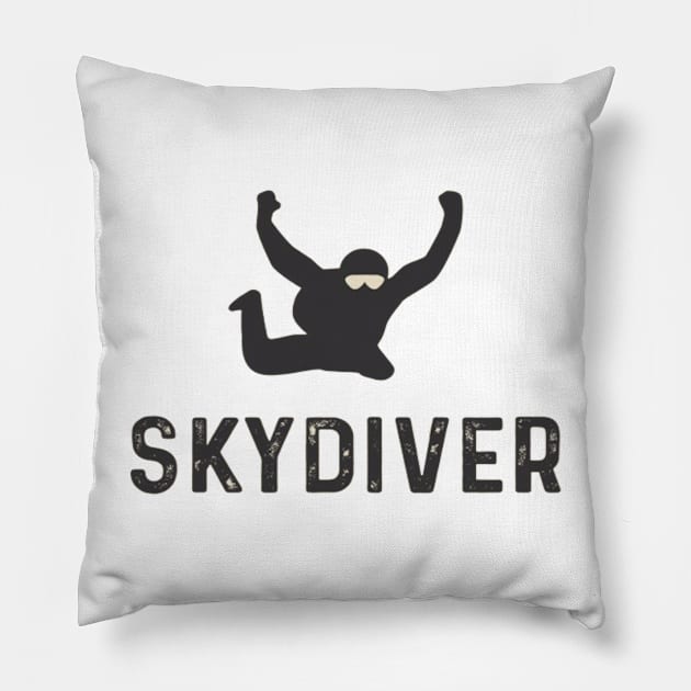 Skydiver parachute - Jump into the void Pillow by euror-design