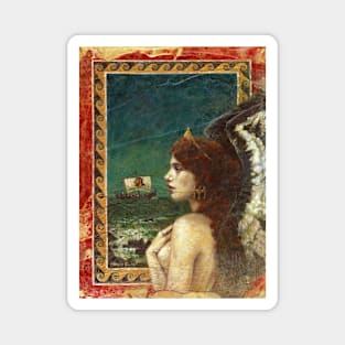 Ancient Greek Siren Mural Magnet