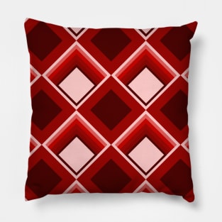 Retro 1960s Style Sixties Vintage Pattern Design Red Pillow