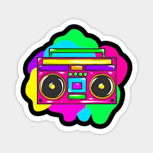 Neon Hippy 80s 90s Costume Retro Vintage Magnet