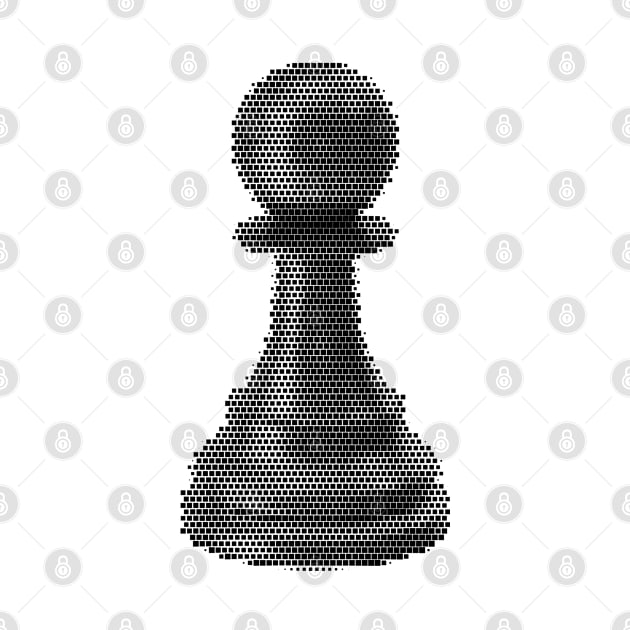 Black And Green Pattern Chessboard Piece by BraaiNinja