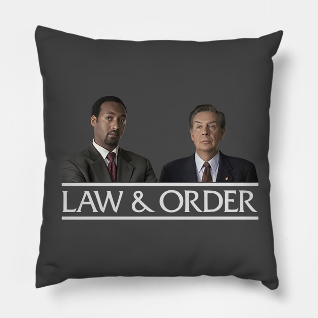 Law & Order - Green, Briscoe - 90s Tv Show Pillow by wildzerouk