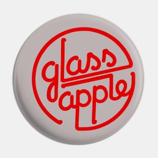Glass Apple Topeka (front/back) Old LG & New logos Pin