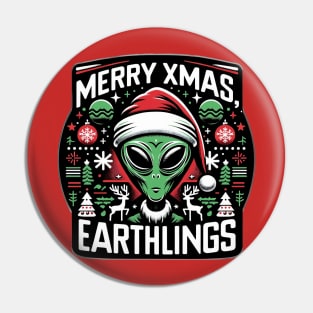 Alien Christmas Pin