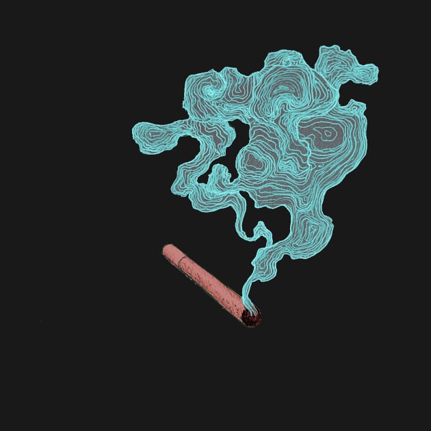 Smoke (Blue & Red) by Nathan Watkins Design