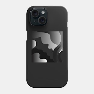 Modern black and white abstract Phone Case