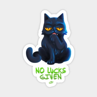 Black Cat "No Lucks Given" Magnet