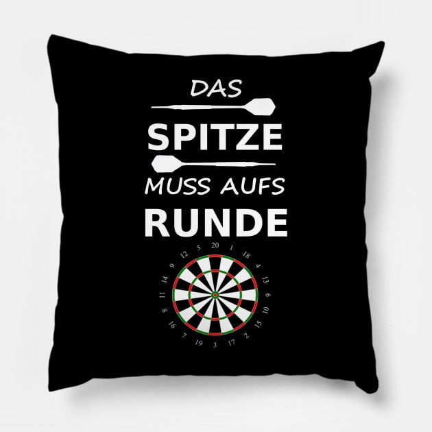 Darts Darten Bullseye Scheibe Geschenk Pillow by FindYourFavouriteDesign