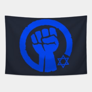 I stand with Israel - Solidarity Fist (blue on blue) Tapestry