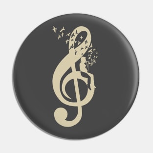 Treble Clef -  Music Singer - Vintage Pin