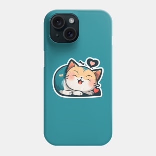 Sleepy Cat Valentine's Day Phone Case