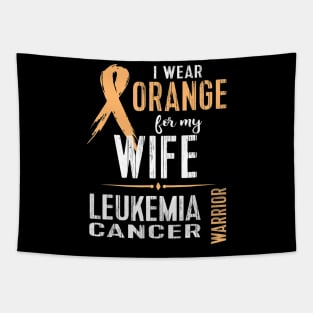 Leukemia Cancer Awareness T Shirt Wife Warrior Ribbon Tapestry