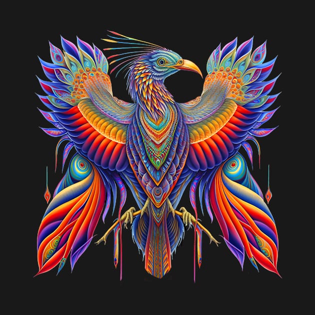 Rainbow Ceremonial Bird by Completely Mental