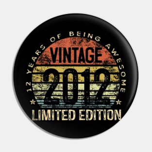 Year Old s Vintage 2012 Limited Edition 12th Birthday Pin