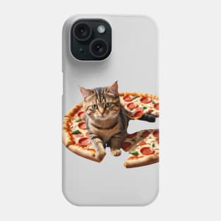 Food Lover Foodie Pizza Funny Kitten Cat Phone Case