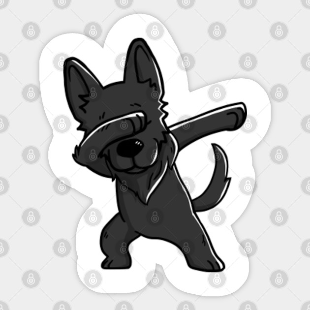 Black German Shepherd Dabbing German Shepherd Sticker Teepublic Uk