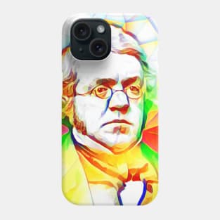 William Makepeace Thackeray Colourful Portrait | William Makepeace Thackeray Artwork 12 Phone Case