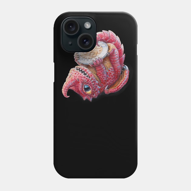 Little Red Dragon with Treasure Phone Case by TheModernDragon