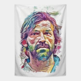 Andrea Pirlo - Italian Legend - Abstract Portrait Tapestry